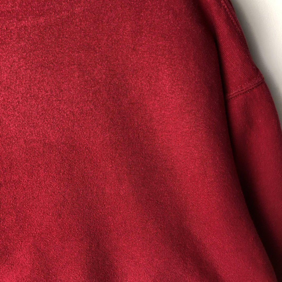 90'S Russell College Sweatshirt, Made in USA, Men's L, Vintage cotton Red type red-purple Vintage Second Hand
