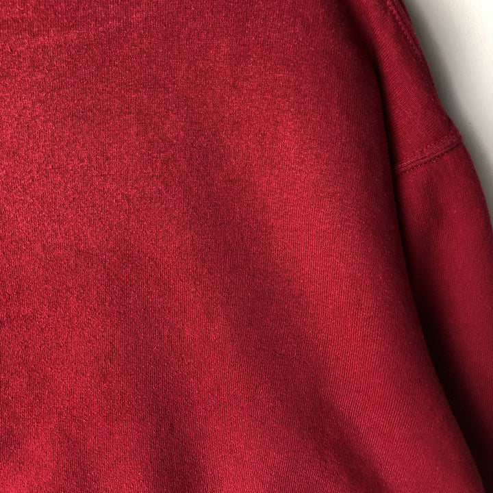 90'S Russell College Sweatshirt, Made in USA, Men's L, Vintage cotton Red type red-purple Vintage Second Hand