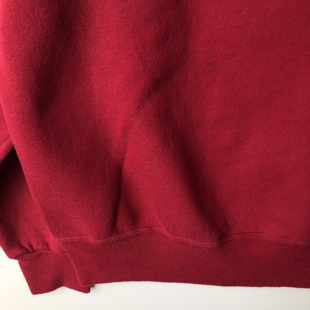 90'S Russell College Sweatshirt, Made in USA, Men's L, Vintage cotton Red type red-purple Vintage Second Hand