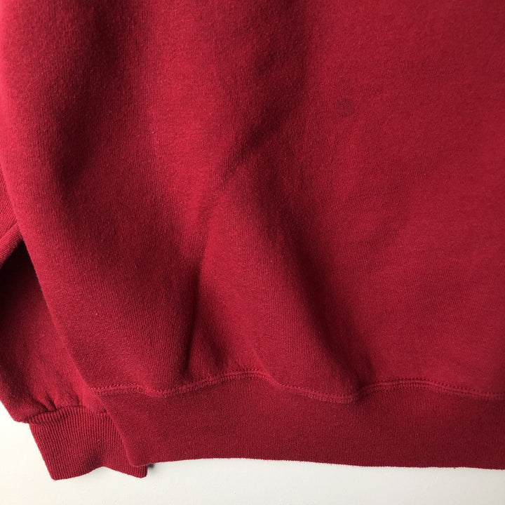 90'S Russell College Sweatshirt, Made in USA, Men's L, Vintage cotton Red type red-purple Vintage Second Hand