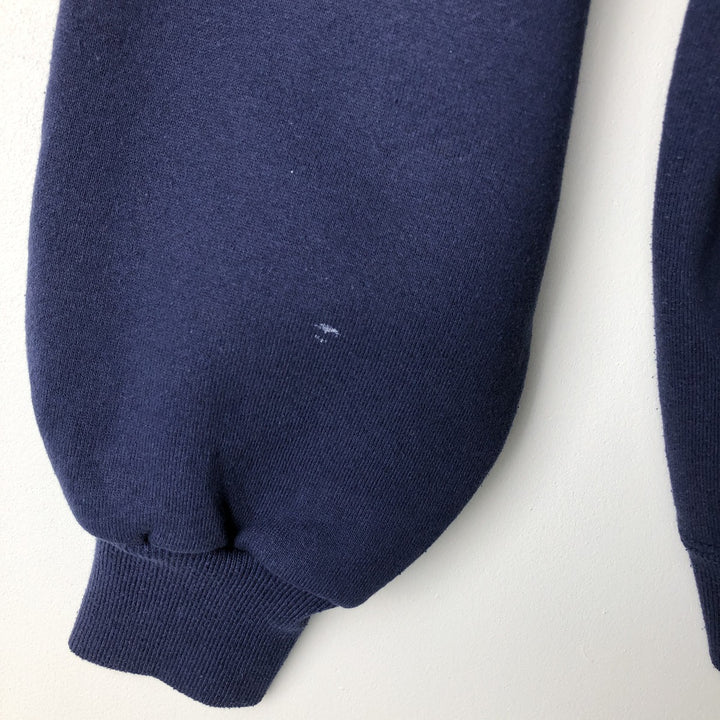 Vintage 80s-90'S Jerzees triple print college sweatshirt, made in the USA, men's size L cotton navy blue type Vintage Second Hand