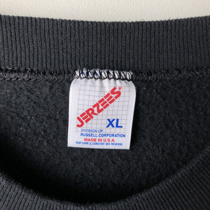 Vintage 80s-90'S Tultex college sweatshirt, made in the USA, men's size XL cotton black type Vintage Second Hand