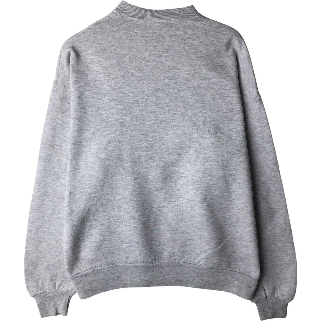 Vintage 90'S Jerzees triple print college sweatshirt, made in the USA, men's size L cotton gray type Vintage Second Hand