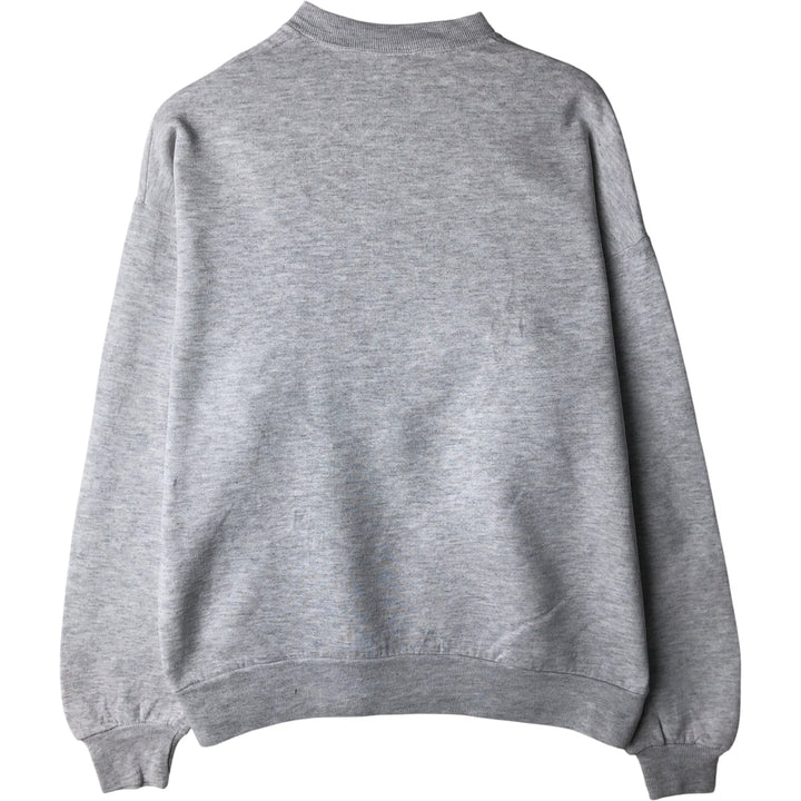 Vintage 90'S Jerzees triple print college sweatshirt, made in the USA, men's size L cotton gray type Vintage Second Hand