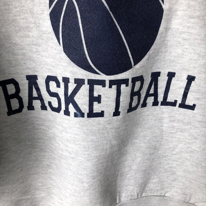 Vintage 90'S Jerzees triple print college sweatshirt, made in the USA, men's size L cotton gray type Vintage Second Hand