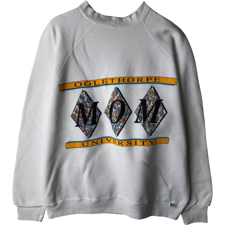 Vintage 90'S DESERT SPORTSWEAR triple print college sweatshirt, made in the USA, size L, men's polyester white type Vintage Second Hand