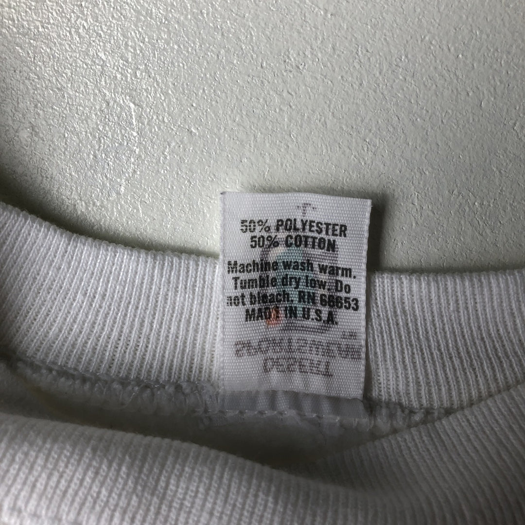 Vintage 90'S DESERT SPORTSWEAR triple print college sweatshirt, made in the USA, size L, men's polyester white type Vintage Second Hand