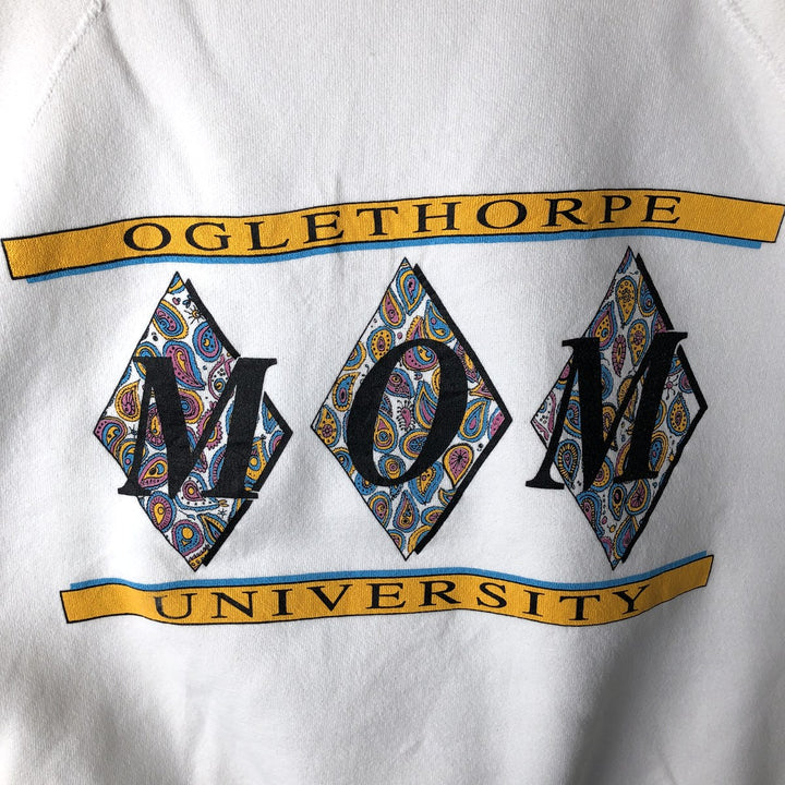 Vintage 90'S DESERT SPORTSWEAR triple print college sweatshirt, made in the USA, size L, men's polyester white type Vintage Second Hand