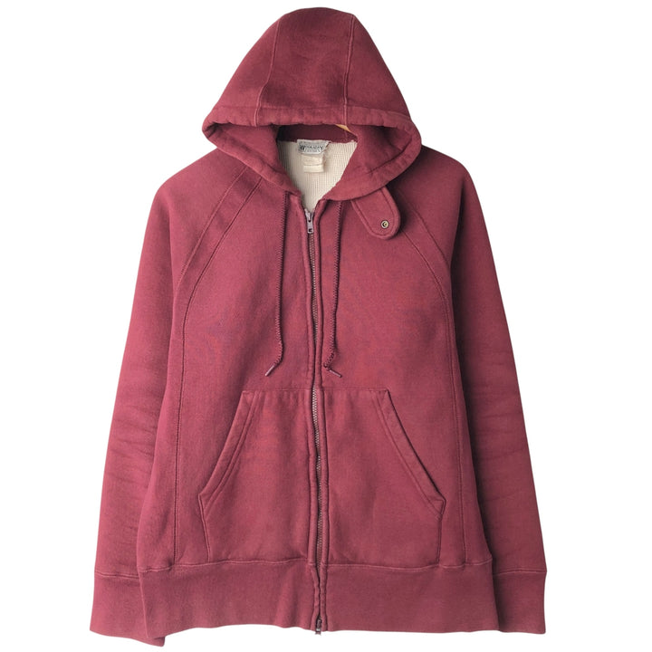 WORKADAY Full-Zip Hoodie, Made in USA, Men's XL cotton red type reddish brown Vintage Second Hand