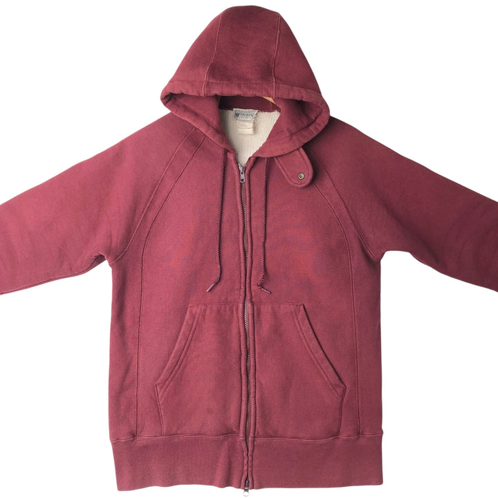 WORKADAY Full-Zip Hoodie, Made in USA, Men's XL cotton red type reddish brown Vintage Second Hand