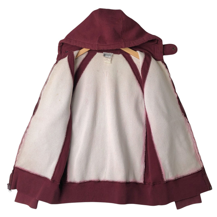 WORKADAY Full-Zip Hoodie, Made in USA, Men's XL cotton red type reddish brown Vintage Second Hand