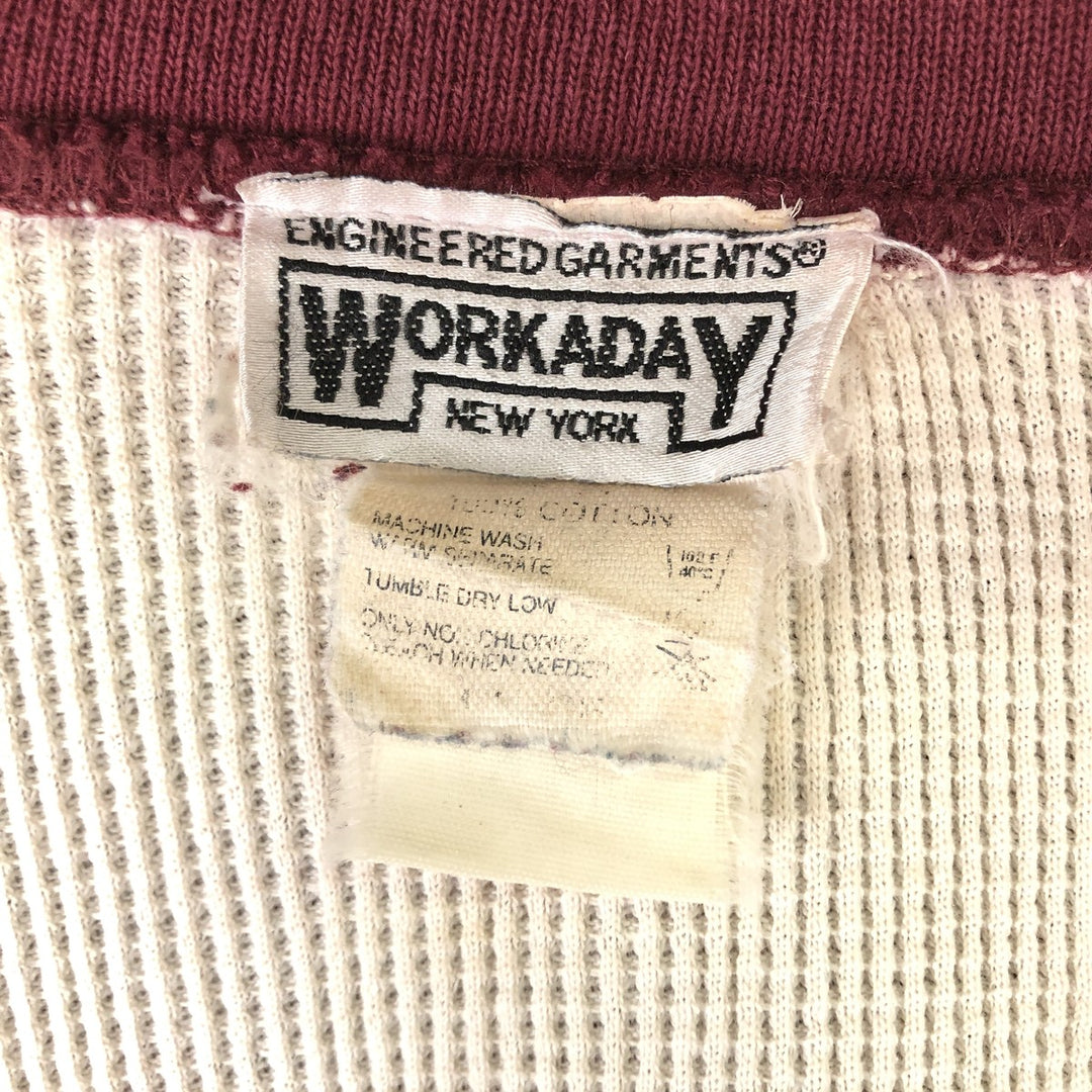 WORKADAY Full-Zip Hoodie, Made in USA, Men's XL cotton red type reddish brown Vintage Second Hand