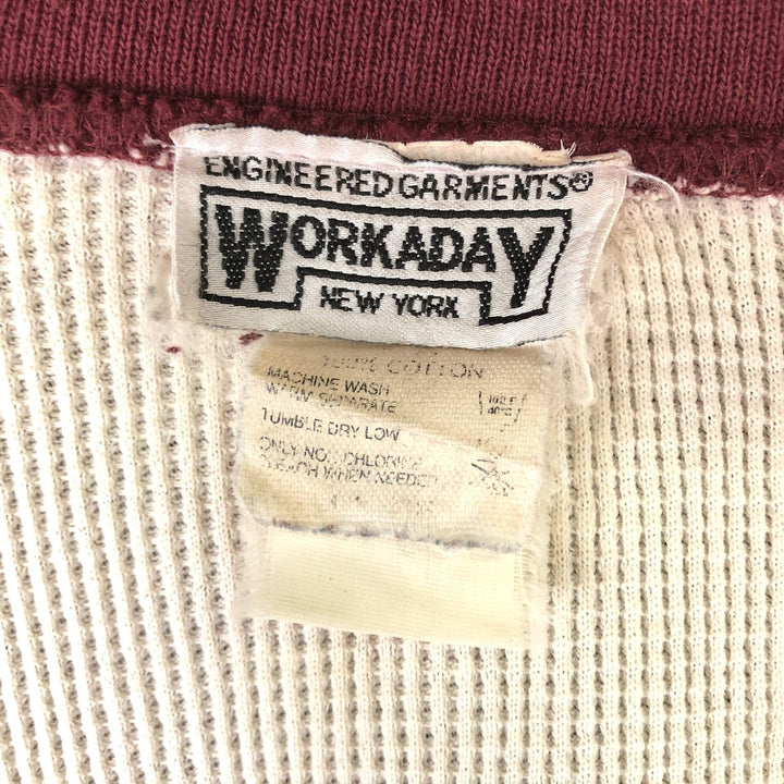 WORKADAY Full-Zip Hoodie, Made in USA, Men's XL cotton red type reddish brown Vintage Second Hand