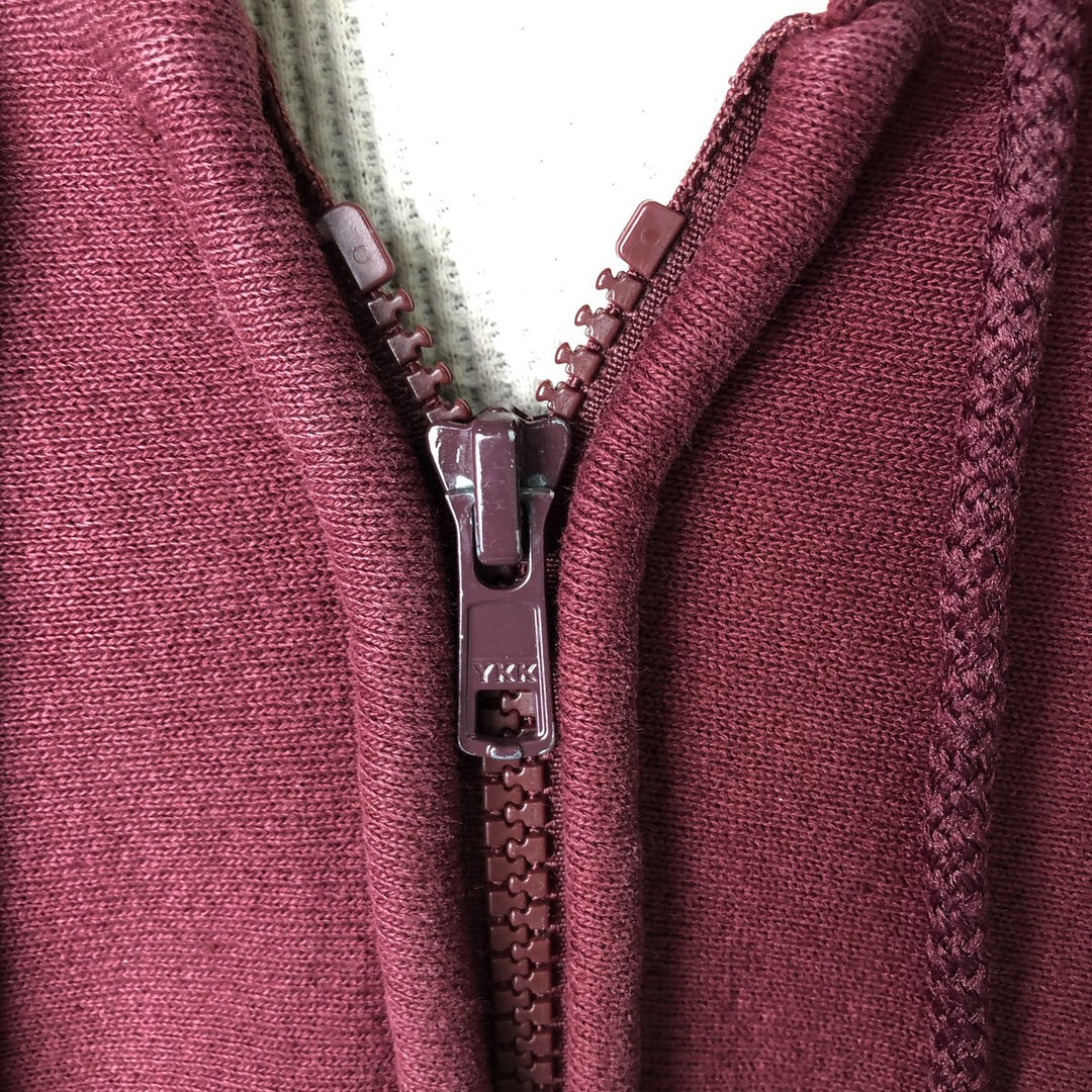 WORKADAY Full-Zip Hoodie, Made in USA, Men's XL cotton red type reddish brown Vintage Second Hand