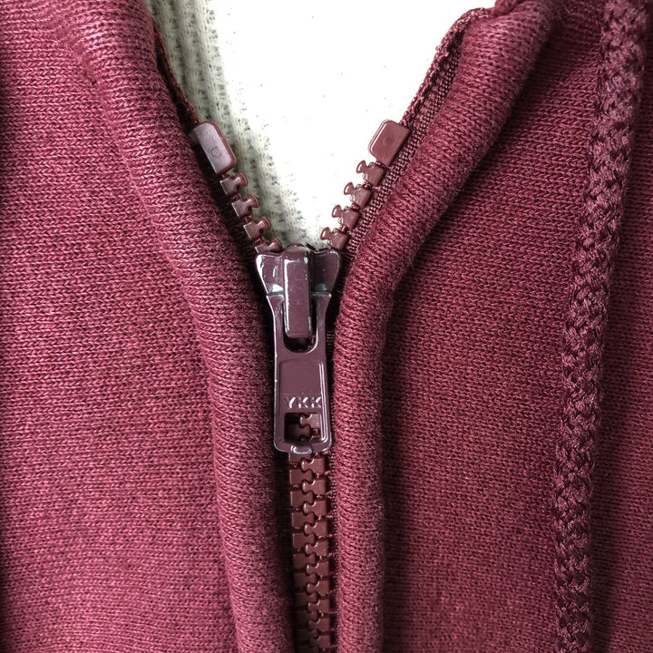 WORKADAY Full-Zip Hoodie, Made in USA, Men's XL cotton red type reddish brown Vintage Second Hand