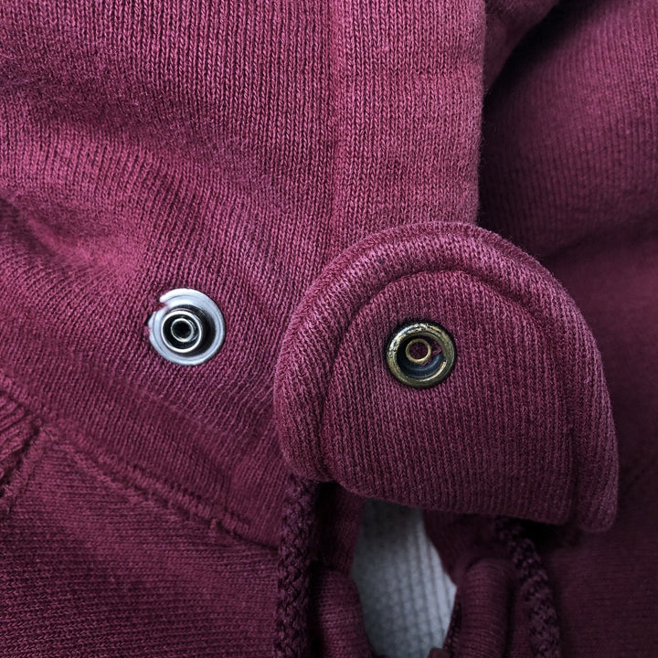 WORKADAY Full-Zip Hoodie, Made in USA, Men's XL cotton red type reddish brown Vintage Second Hand