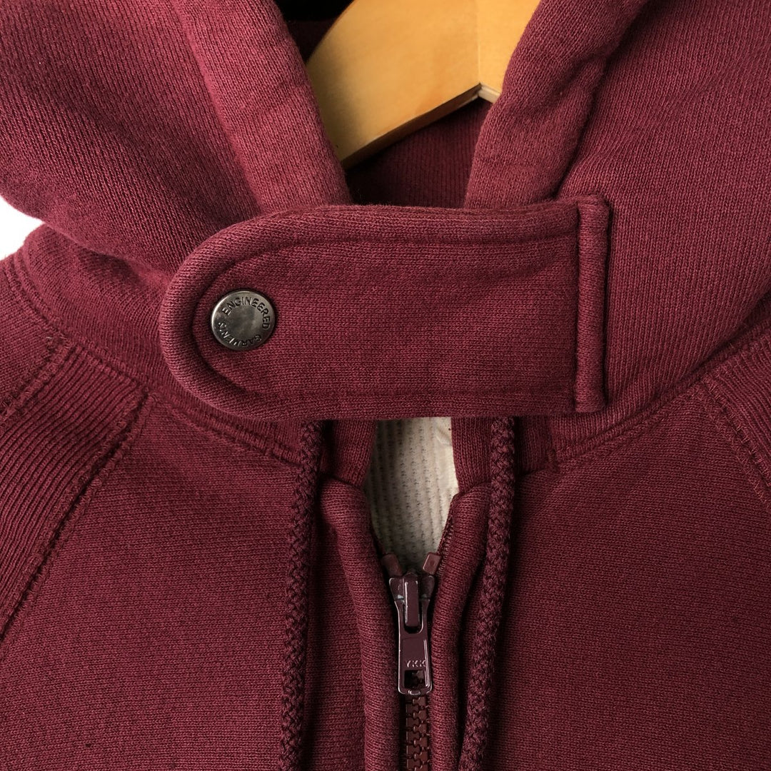 WORKADAY Full-Zip Hoodie, Made in USA, Men's XL cotton red type reddish brown Vintage Second Hand