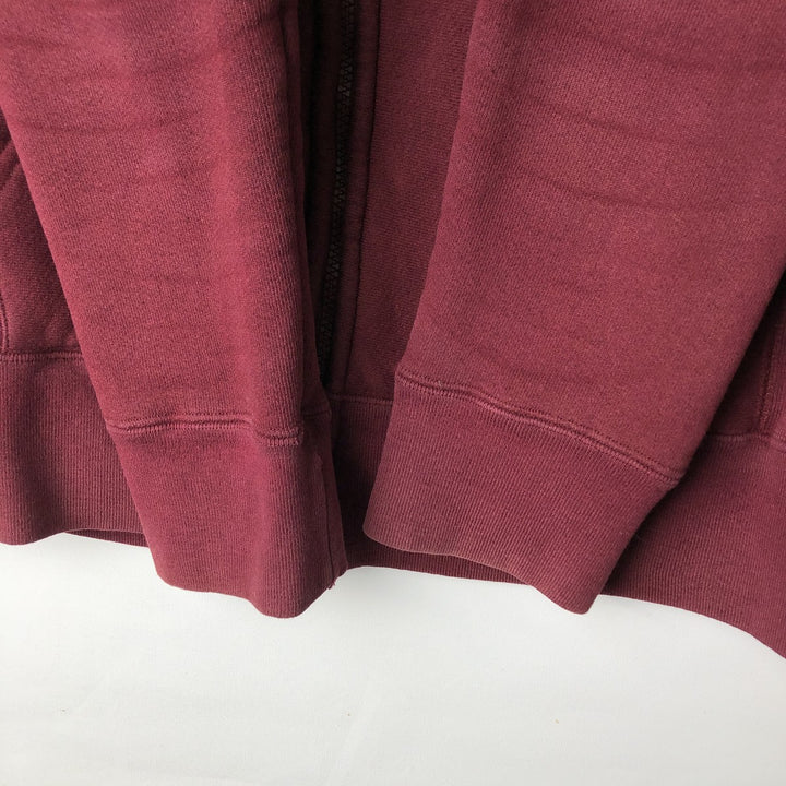 WORKADAY Full-Zip Hoodie, Made in USA, Men's XL cotton red type reddish brown Vintage Second Hand