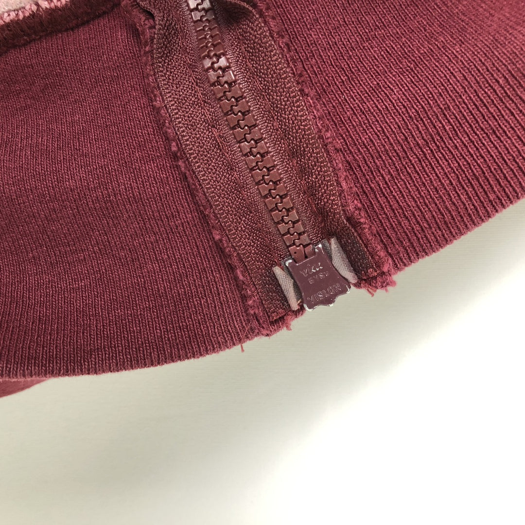 WORKADAY Full-Zip Hoodie, Made in USA, Men's XL cotton red type reddish brown Vintage Second Hand