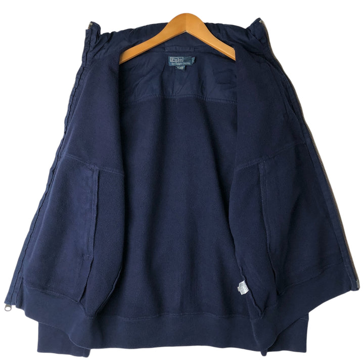 Ralph Lauren POLO by Ralph Lauren full zip sweatshirt, men's size L cotton navy blue type Vintage Second Hand