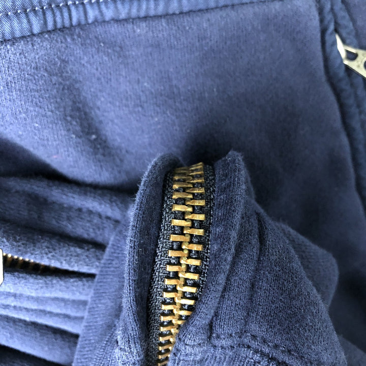 Ralph Lauren POLO by Ralph Lauren full zip sweatshirt, men's size L cotton navy blue type Vintage Second Hand