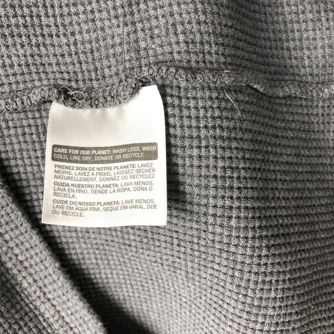 Levi's Thermal Long T-Shirt, Waffle, Men's Size L cotton gray type Vintage Second Hand