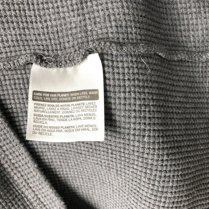 Levi's Thermal Long T-Shirt, Waffle, Men's Size L cotton gray type Vintage Second Hand