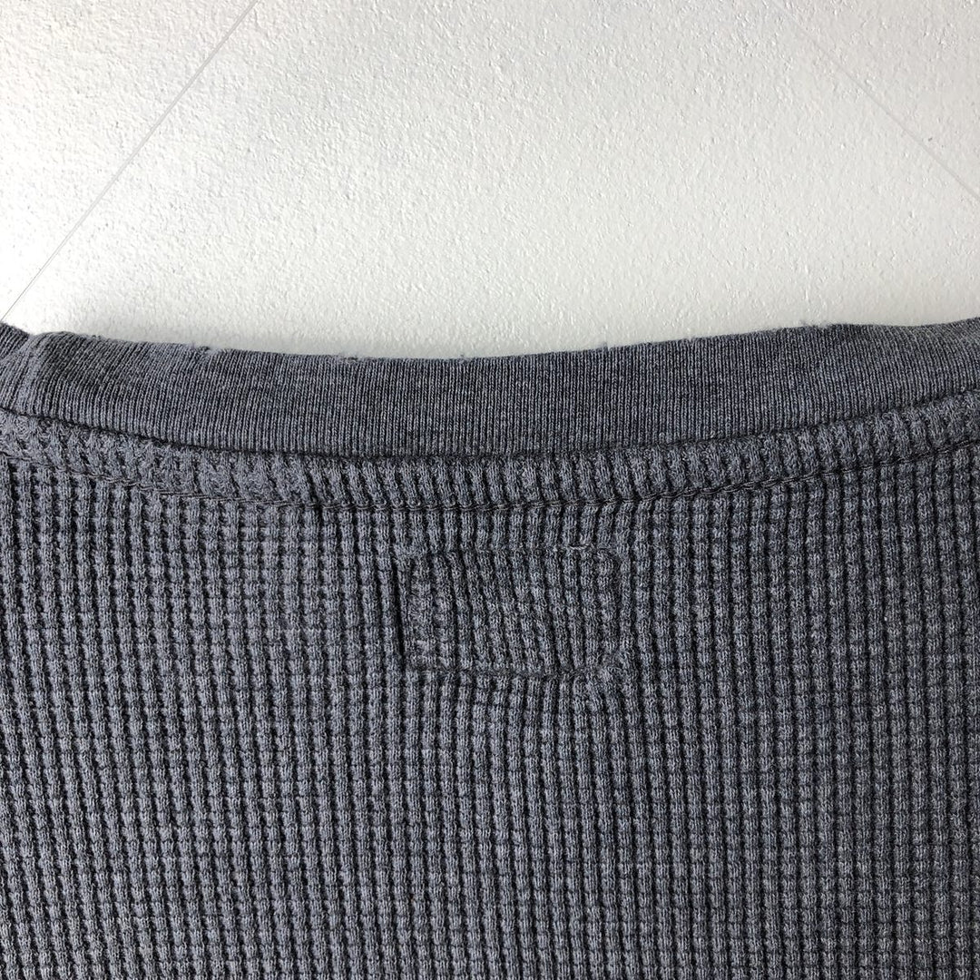 Levi's Thermal Long T-Shirt, Waffle, Men's Size L cotton gray type Vintage Second Hand