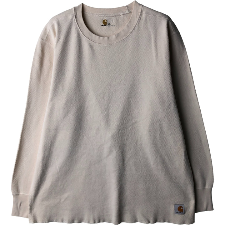 Carhartt Thermal Ron T-shirt Honeycomb Men's XXL cotton unbleached Vintage Second Hand