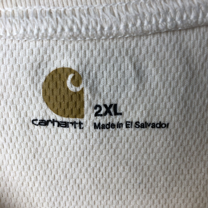 Carhartt Thermal Ron T-shirt Honeycomb Men's XXL cotton unbleached Vintage Second Hand