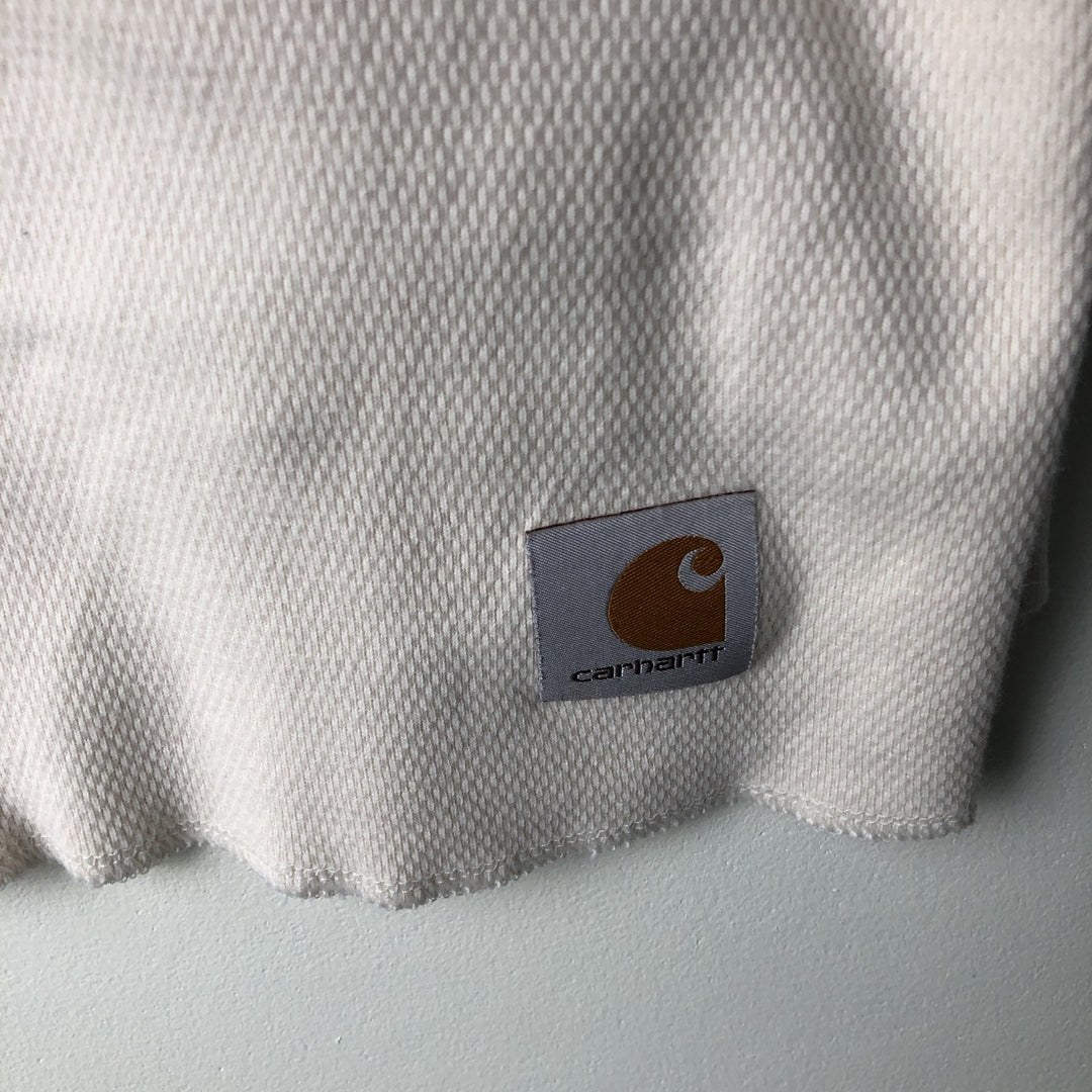 Carhartt Thermal Ron T-shirt Honeycomb Men's XXL cotton unbleached Vintage Second Hand