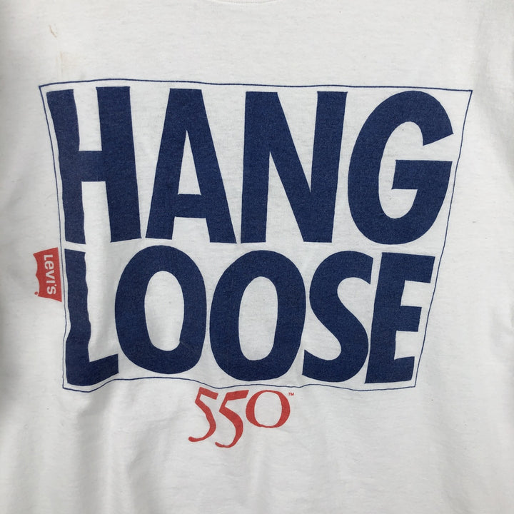 Vintage 1980'S Hanes Levi's Printed T-Shirt, Made in USA, Men's XL cotton white type Vintage Second Hand