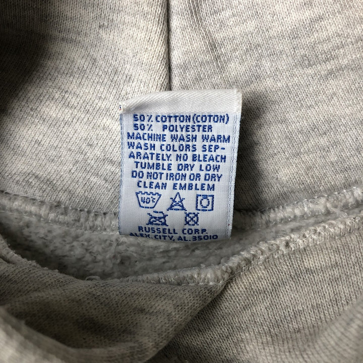 Vintage 90'S Russell triple print college pullover sweatshirt, made in the USA, size L. cotton gray type Vintage Second Hand