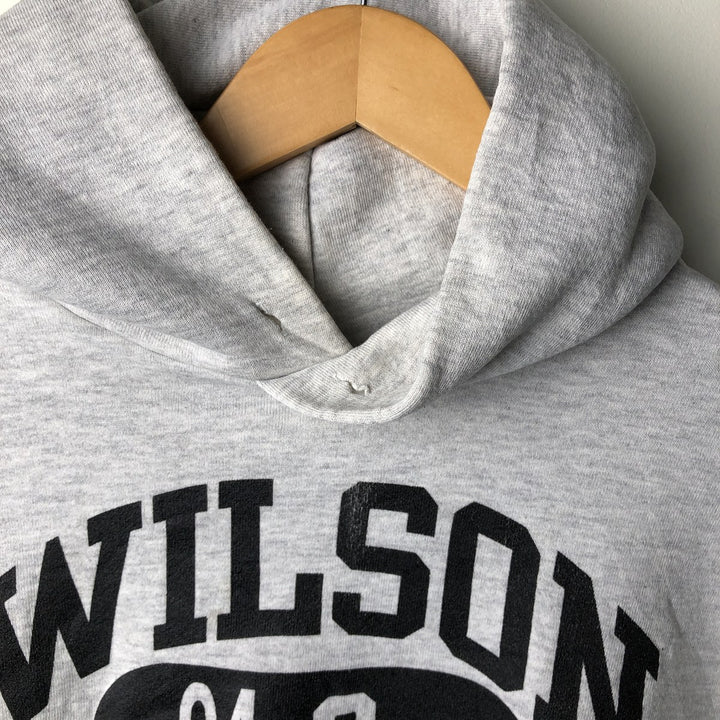 Vintage 90'S Russell triple print college pullover sweatshirt, made in the USA, size L. cotton gray type Vintage Second Hand