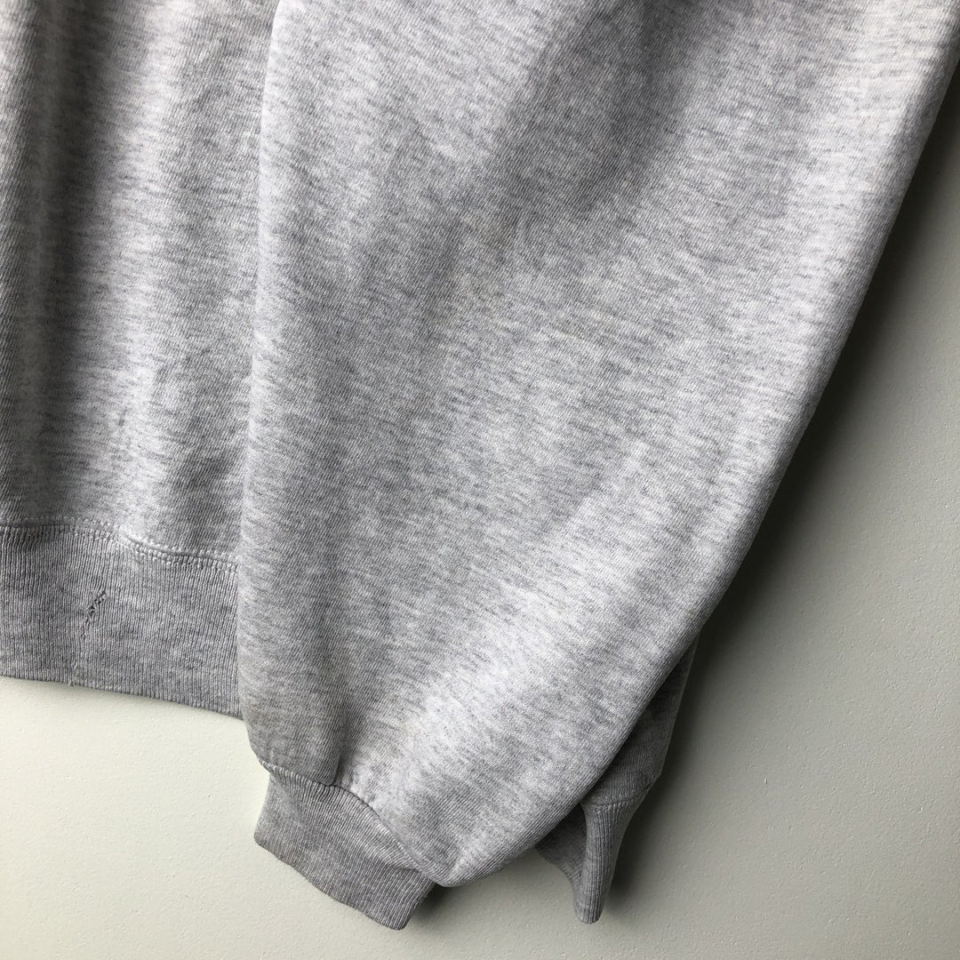 Vintage 90'S Russell triple print college pullover sweatshirt, made in the USA, size L. cotton gray type Vintage Second Hand