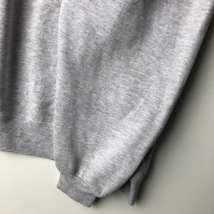 Vintage 90'S Russell triple print college pullover sweatshirt, made in the USA, size L. cotton gray type Vintage Second Hand