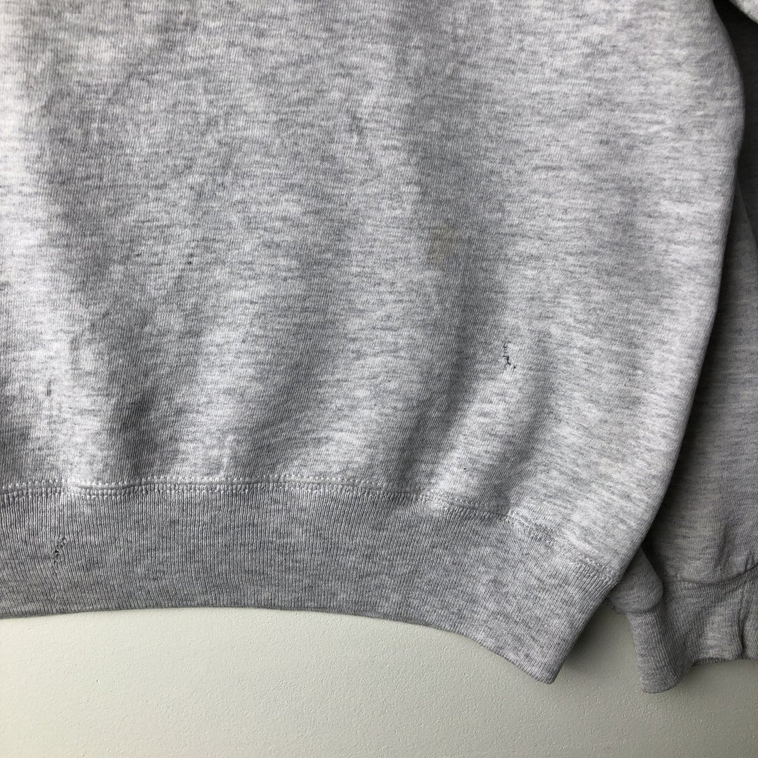 Vintage 90'S Russell triple print college pullover sweatshirt, made in the USA, size L. cotton gray type Vintage Second Hand