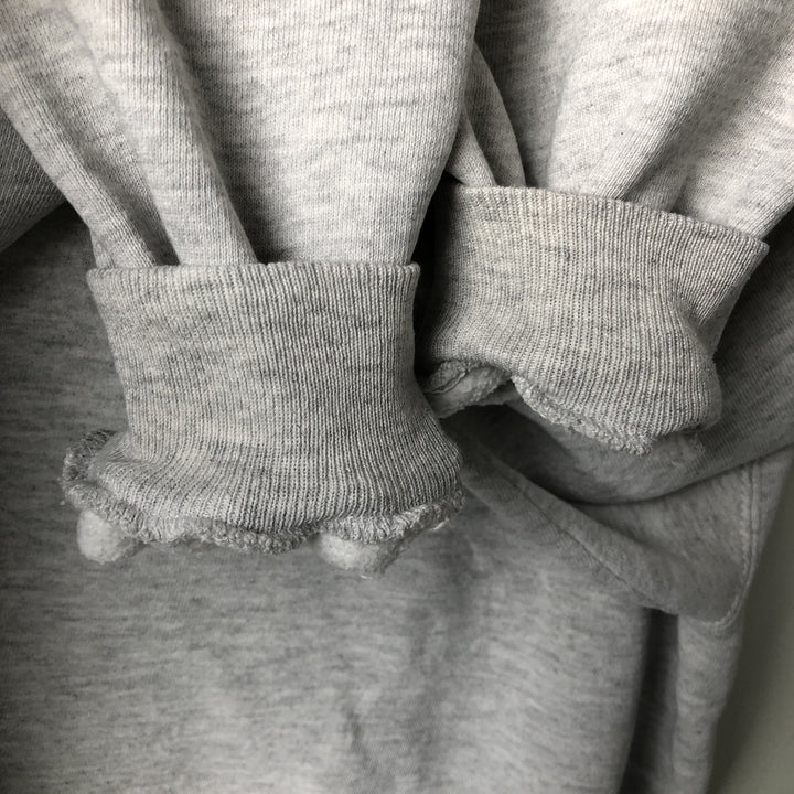 Vintage 90'S Russell triple print college pullover sweatshirt, made in the USA, size L. cotton gray type Vintage Second Hand