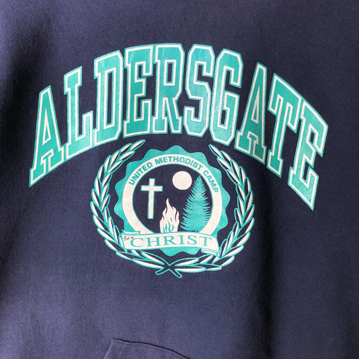 Vintage 90'S TIME OUT College Pullover Hoodie, Made in USA, Men's Size Small cotton navy blue type Vintage Second Hand