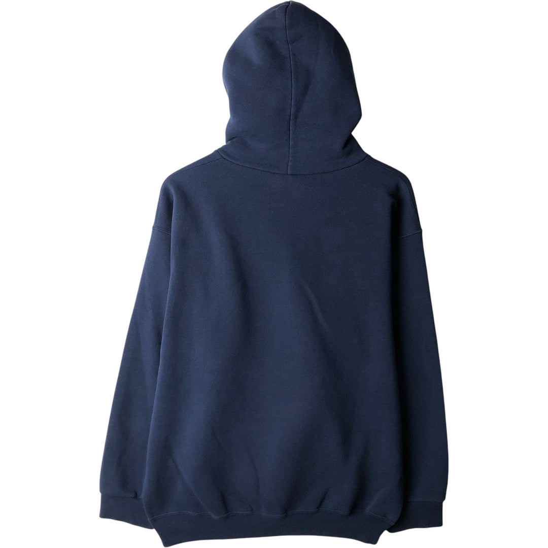 Vintage 80s-90'S DIscus ATHLETIC College Pullover Hoodie, Made in USA, Men's Size L cotton navy blue type Vintage Second Hand