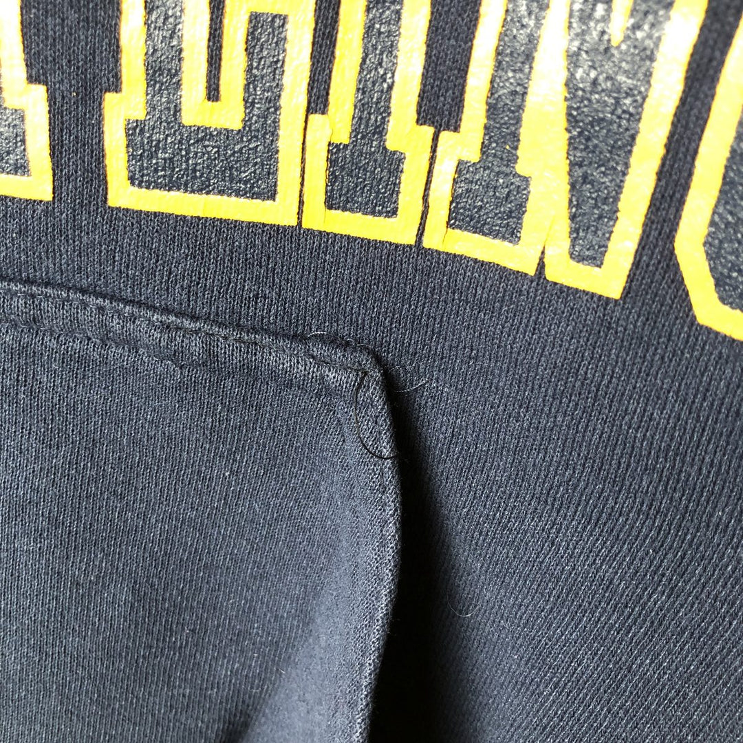 Vintage 80s-90'S DIscus ATHLETIC College Pullover Hoodie, Made in USA, Men's Size L cotton navy blue type Vintage Second Hand