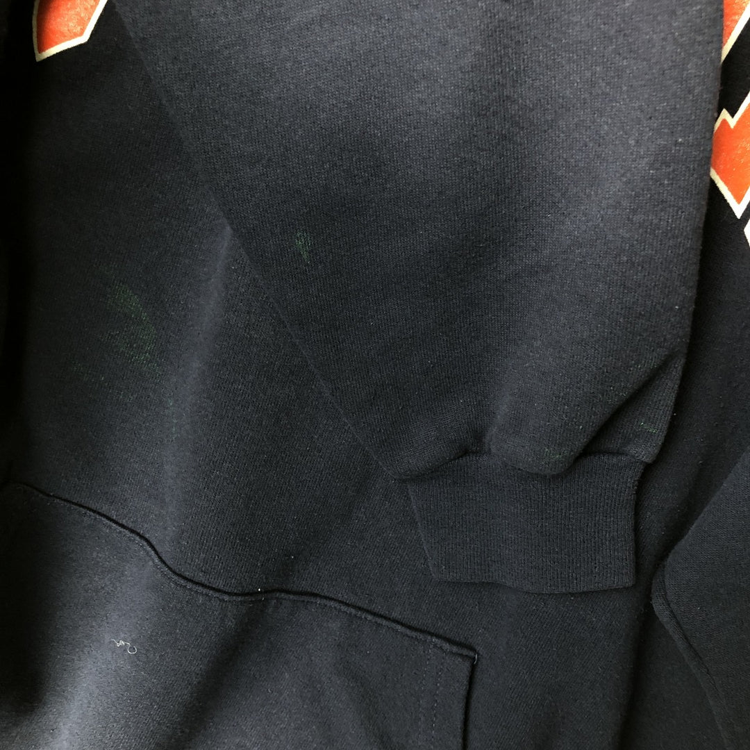 Vintage 90'S The Cotton Exchange College Pullover Hoodie, Made in USA, Men's Size Medium cotton black type Vintage Second Hand