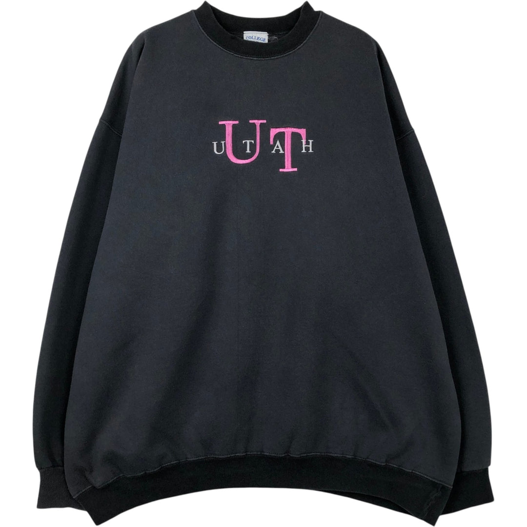 90'S COLLEGE WEAR Sweatshirt, Men's XL, Vintage cotton black type Vintage Second Hand