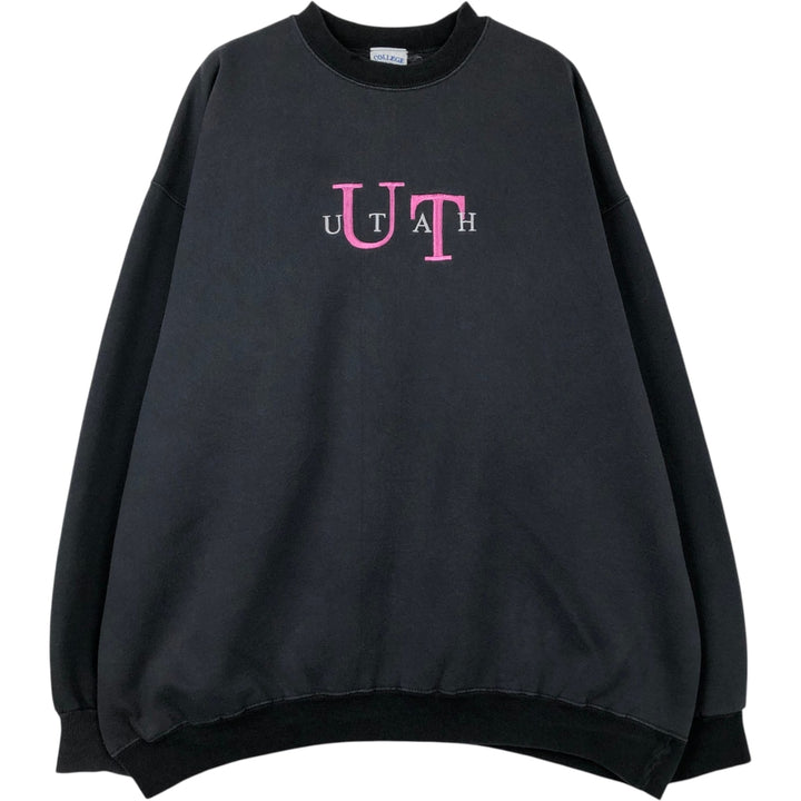 90'S COLLEGE WEAR Sweatshirt, Men's XL, Vintage cotton black type Vintage Second Hand