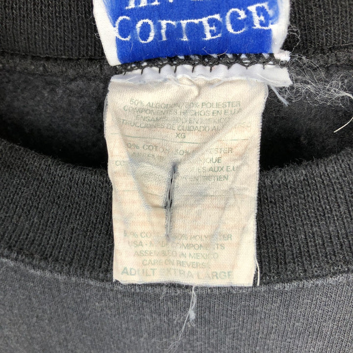90'S COLLEGE WEAR Sweatshirt, Men's XL, Vintage cotton black type Vintage Second Hand