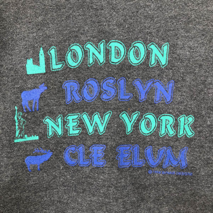 90'S Fruit of the Loom printed sweatshirt, made in the USA, men's size L, vintage cotton gray type Vintage Second Hand