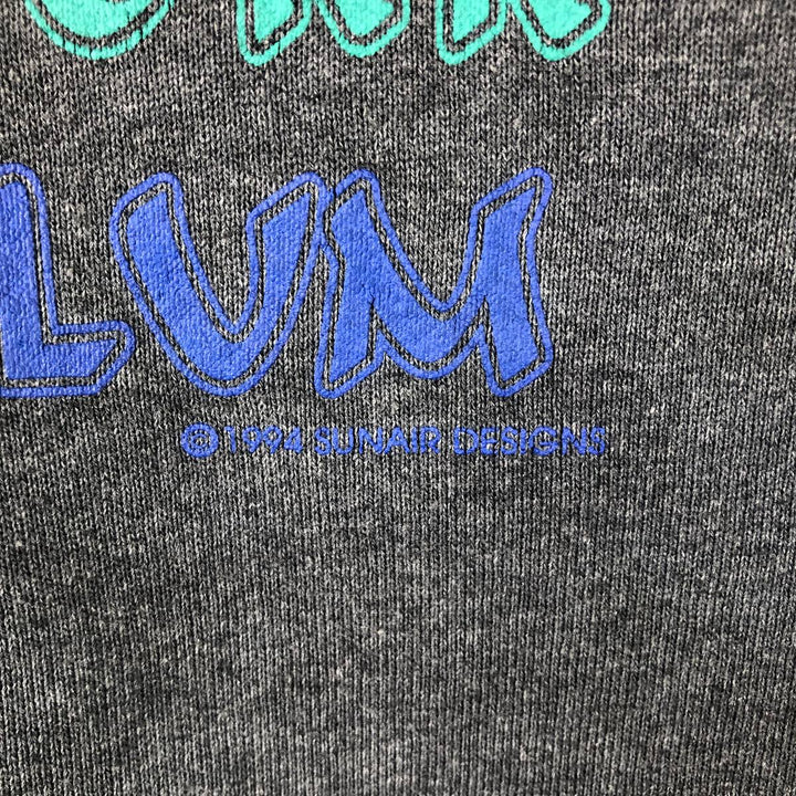 90'S Fruit of the Loom printed sweatshirt, made in the USA, men's size L, vintage cotton gray type Vintage Second Hand