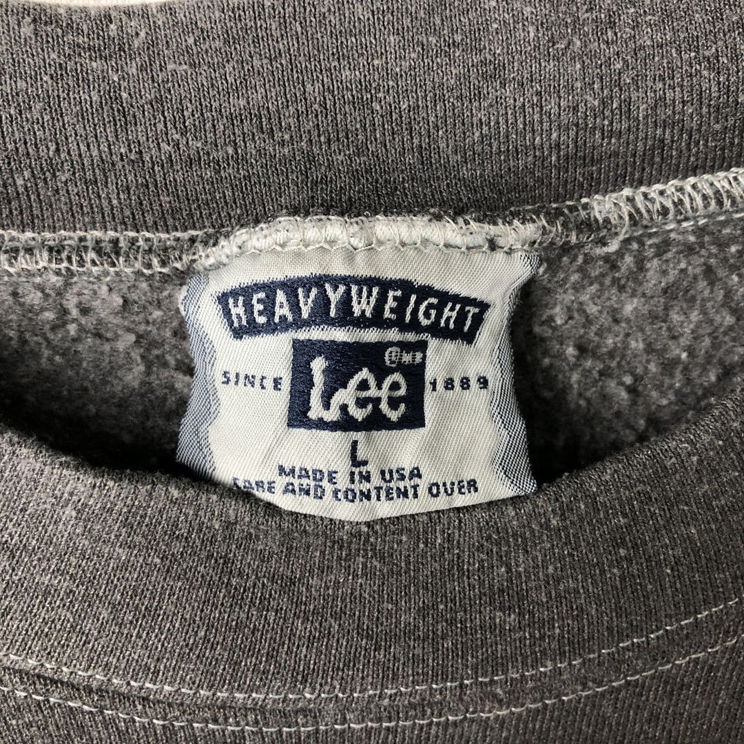 Vintage 90'S Lee printed sweatshirt, made in USA, size L for men cotton gray type Vintage Second Hand