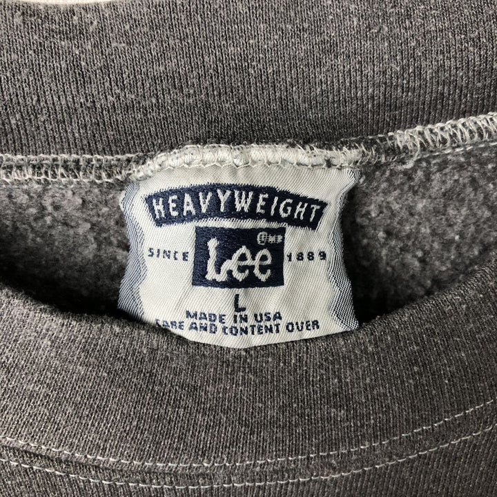 Vintage 90'S Lee printed sweatshirt, made in USA, size L for men cotton gray type Vintage Second Hand
