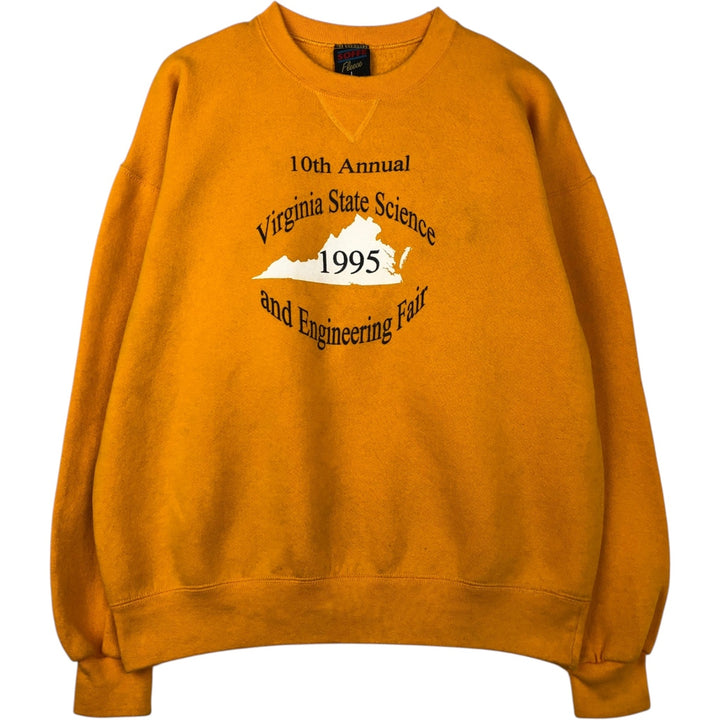 Vintage 90'S SOFFE printed sweatshirt, made in the USA, size L, men's polyester yellow type Vintage Second Hand